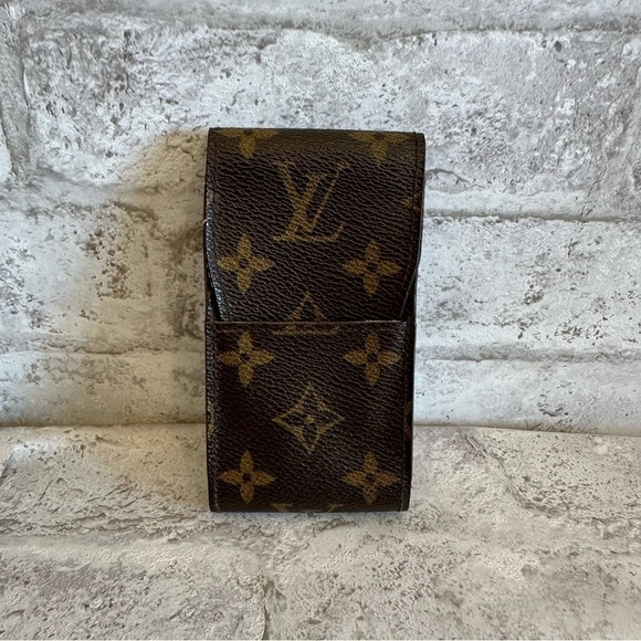 Lv Louis Vuitton monogram chap stick lipstick lip gloss tube carrying case pouch - Picture 1 of 7